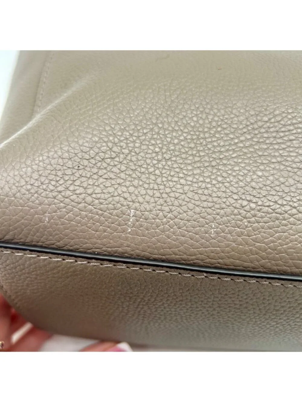 Coach Soft Grey Turn-lock Chain Tote Bag 57107